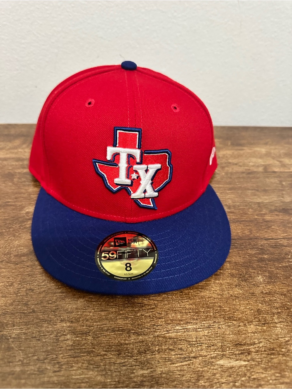 (2) New Era 59FIFTY Texas Logo Fitted Hat - Red & Blue